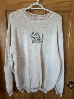 #47 Vintage Northern Reflections Bird Cotton Blend Sweater 26-28” PTP